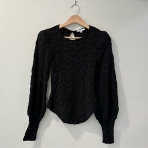 BTFL-life textured, puff sleeve blouse NWOT